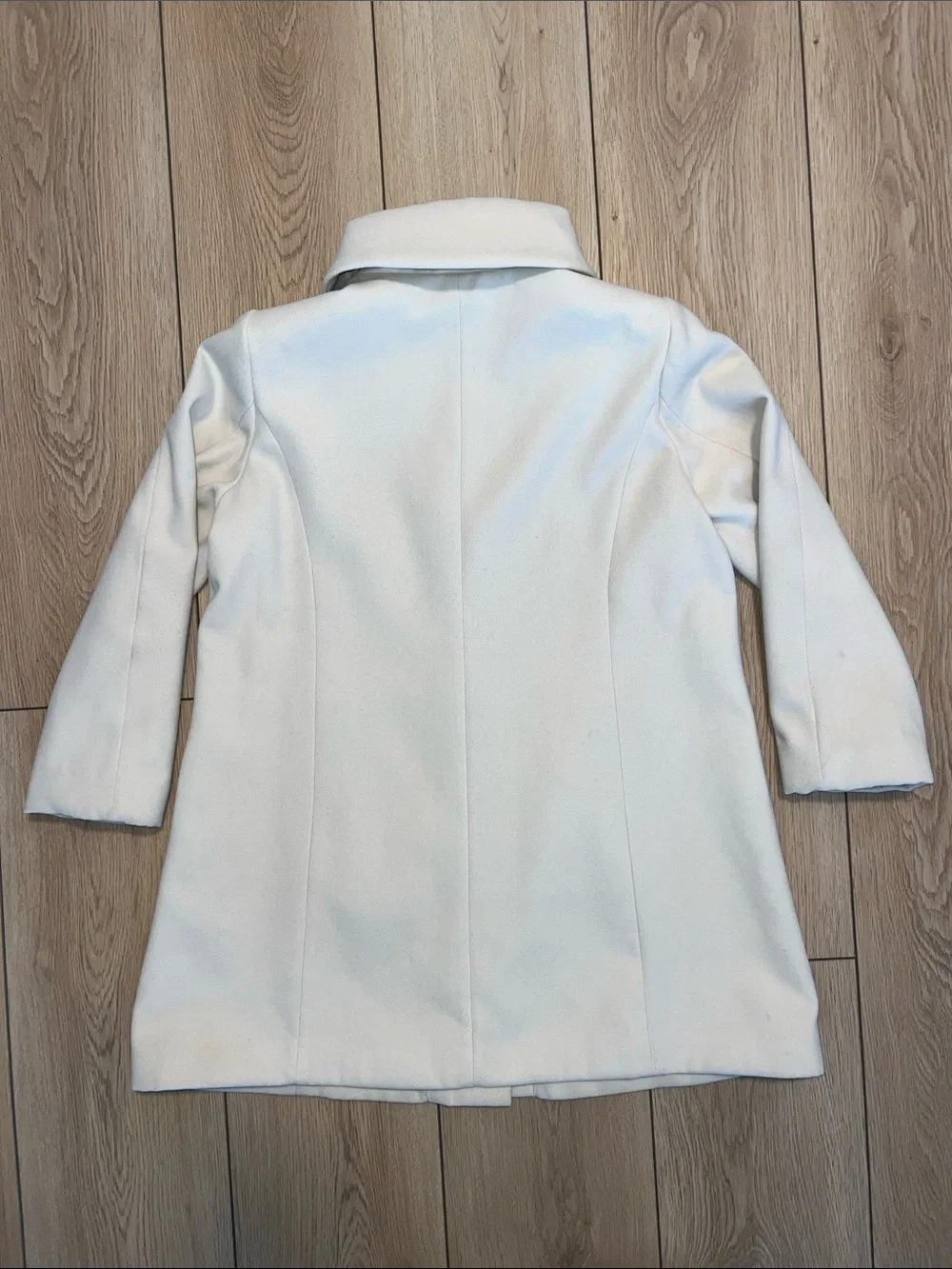 cleo Cream A-Line Stand Collar Trench Coat - Picture 10 of 14
